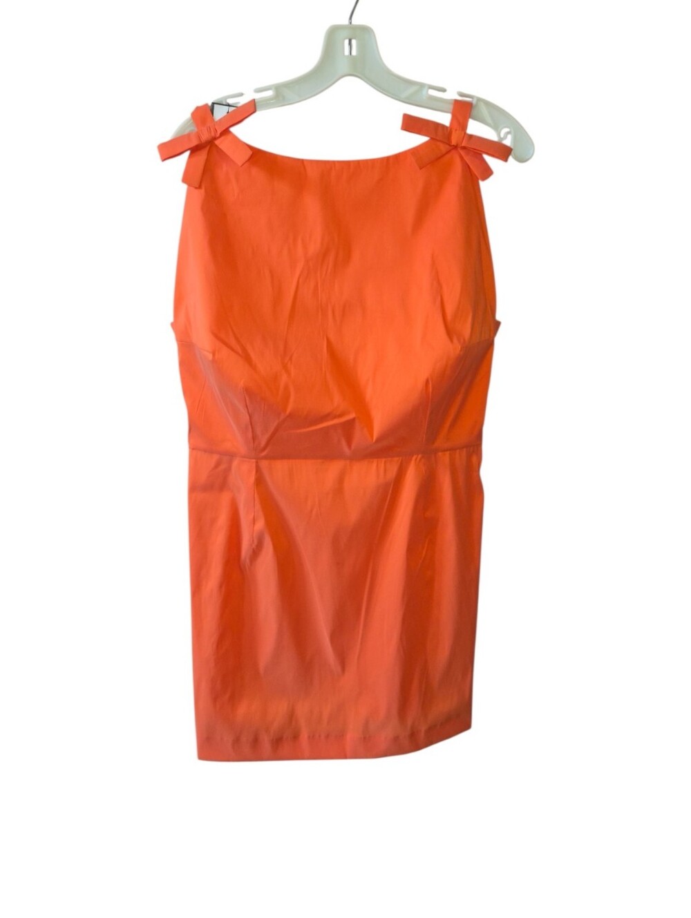 Bernadette Orange Bow Strap Mini Dress Size 42 Open Back Cocktail Dress Size 42 - Picture 2 of 5